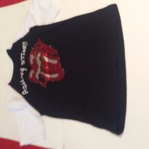 Large Rolling Stone Glitter tongue women's t-shirt